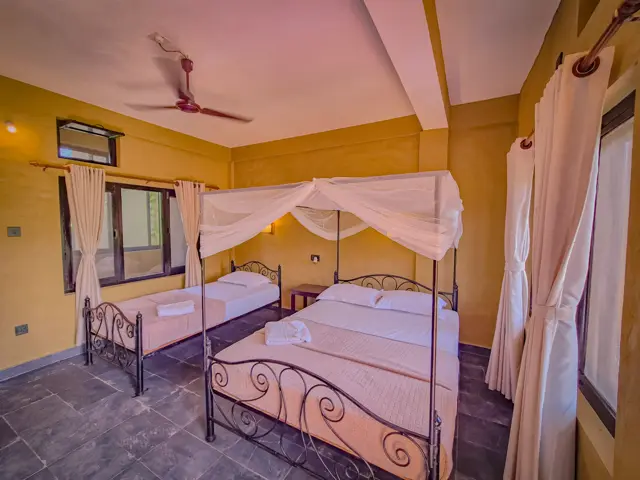 रुम नम्बर ५ को बेडरुमको दृश्य